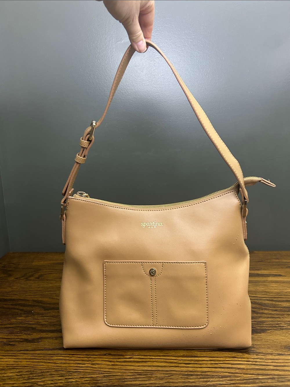 Spartina 449 Desert Middleton Dixie Hobo Tan Leather Shoulder Bag